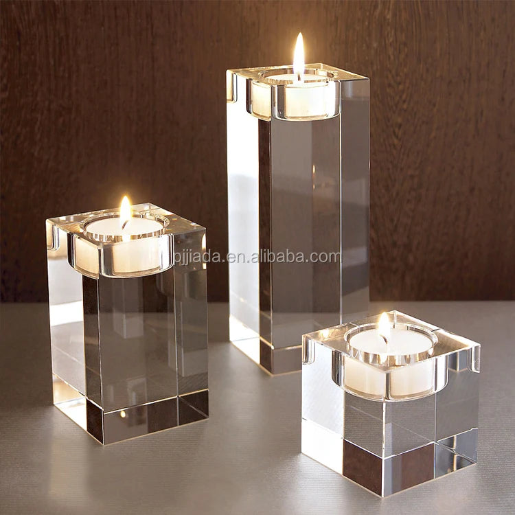 Crystal Candlestick Wedding Candlelight Dinner Crystal Candle Holder K9 Romantic Wedding Table Candlestick