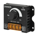 Brightness PWM Switch Controller Dimmer for LED Strip Light 12V to 24V 30A 360W LED PWM Dimmer Controller