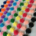 Wholesale Width 5CM Multicolor 12 Flower 3D Chiffon Lace Ribbon for Hair Clothes Dresses 24 Flowers Per Yard Apparel Accessories