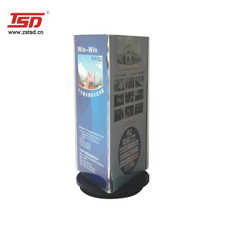 Restaurant  Rotating Acrylic Sign Holder Table Menu Standhotel Table Tent Stand