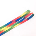 Factory Supply Custom Flat Tubular Shoe Laces 10mm Width Sport Polyester Printed Rainbow Transparent Plastic Tips Maoyuan