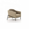 2018 Contemporary Reclining Armchair Elegant Wooden Frame Metal Accent Foam Chaise Lounge Chair for Dining Outdoor Use for