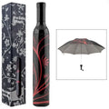 Portable 21-Inch Luxury Business Silver Coated Three-Folding Umbrella Novel Creative Bottle Wine Design Manual Control Personal