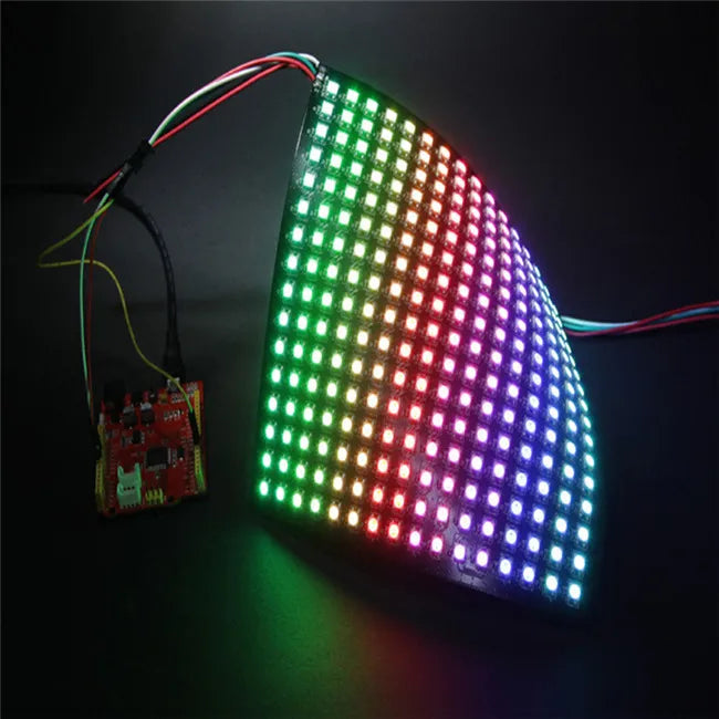 5V WS2812B RGB Flexible 16*16 Pixel Panel Matrix Screen Individually Addressable Digital Led Strip LED Lights