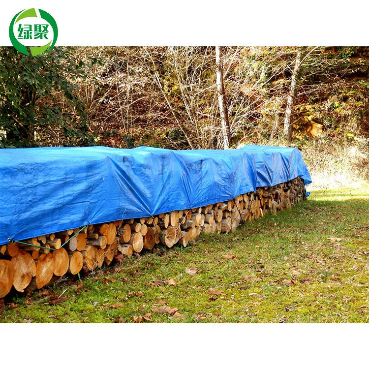 12x26ft 4x8m Pe Terpal Blue Orange Color Pe Waterproof Laminated Tent Tarpaulin