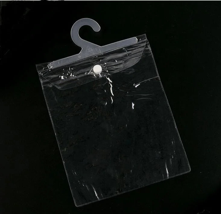 Custom clear PVC Plastic Garment Bag With Hook Hanger