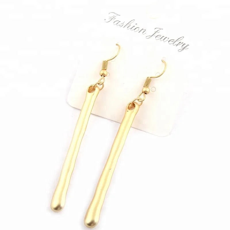 Fashion Lady Irregular Triangle Metal Pendant Earring Women Alloy Pole Drop Dangle Earring