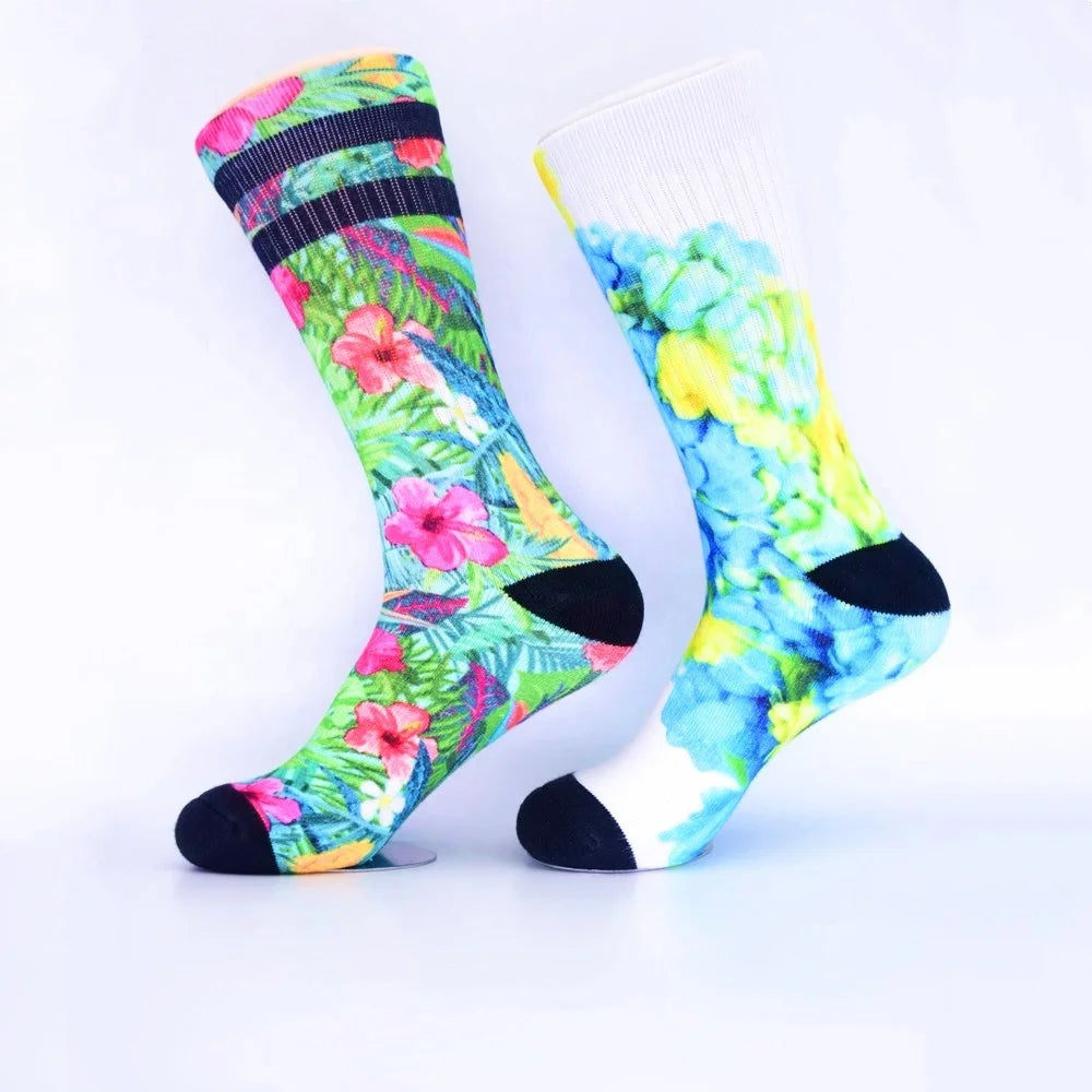Custom 360 Digital logo Print Sublimation Printing Crew Socks Sublimated Socks Wholesale