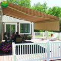 Waterproof Fabric Awning Outdoor Aluminum Frame Electric Folded Arm Awnings