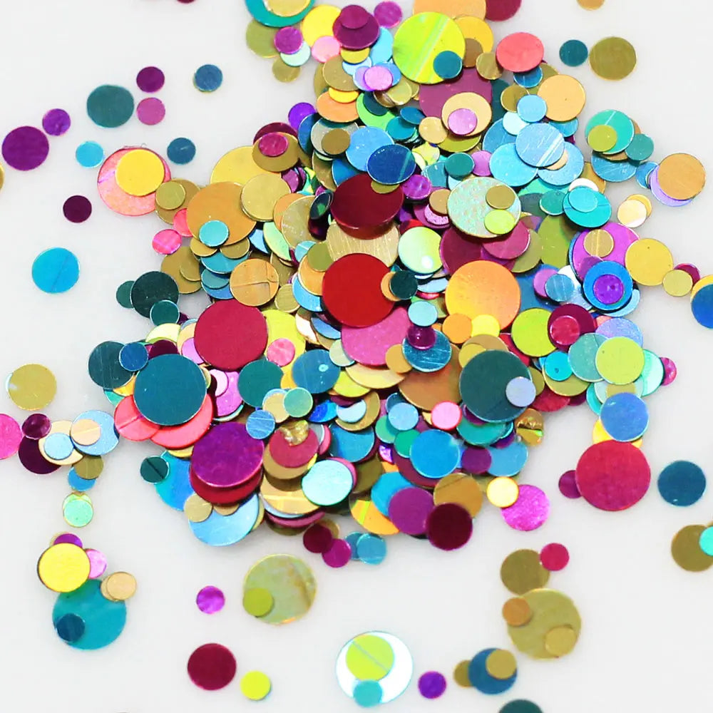 1-4mm Mix Glitter Flat Round Sequins for Christmas Party Decoration DIY Clothing Sewing Accessories