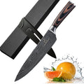 Hot 8-Inch Japanese 5crmov Damascus Blade Stainless Steel Chef Cleaver Set Strong Metal Butcher Kitchen Meat Knife with Scabbard