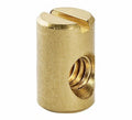 Custom Made Machined Bed Bolt Slotted Brass Dowel Barrel Nut