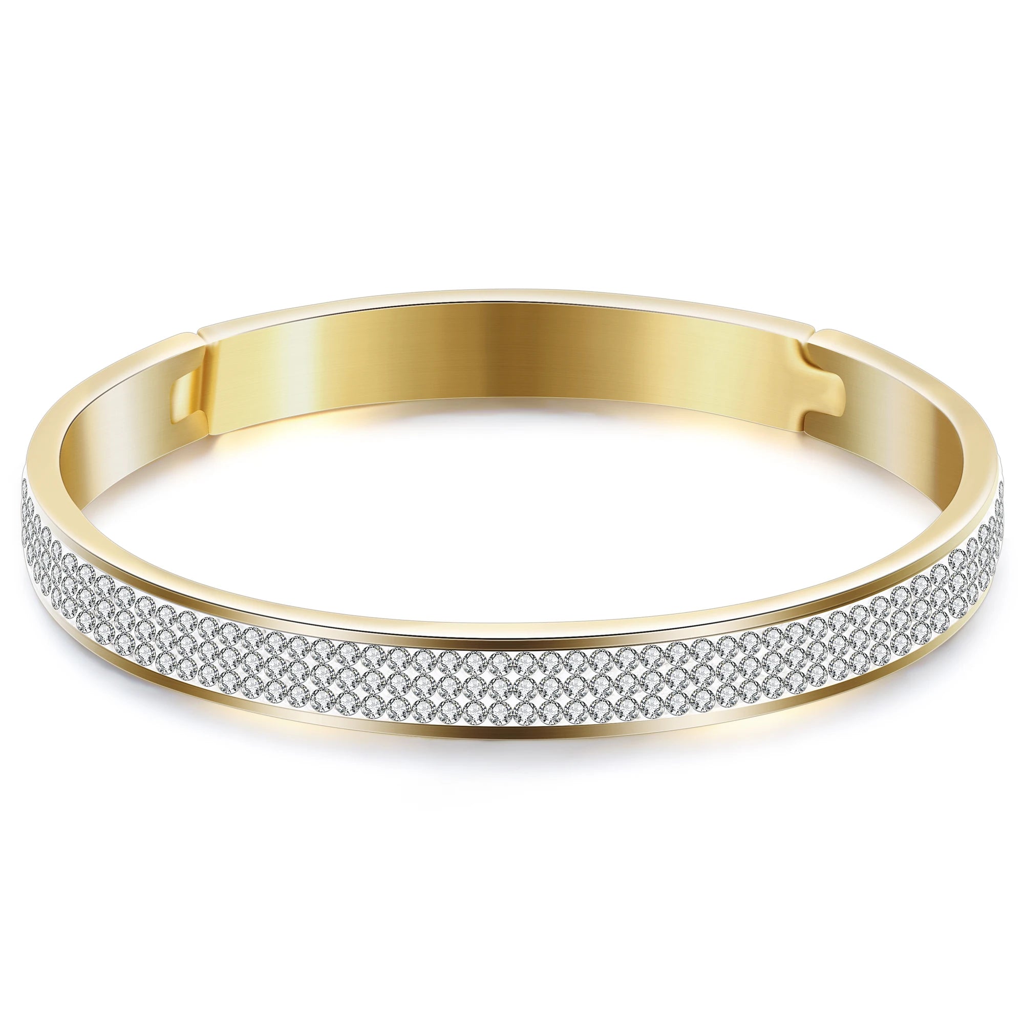 Zhongzhe Women Crystal Bracelet Fashion Jewelry Stainless Steel Bangles Bracelets for Women