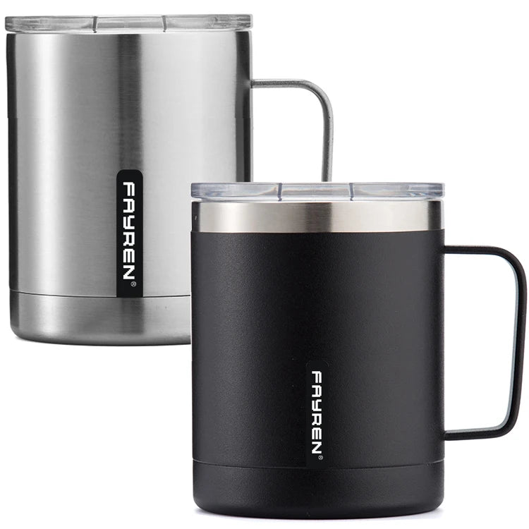 Factory Wholesale Custom Brand Durable Double Wall 18 /8 Stainless Steel Mug Vacuum Thermal Coffee and Tea Set with Handle