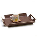 Wholesale Classical  39.5cm Rectangle  Hotel  Handicraft Wood  Serving Tray with Handle
