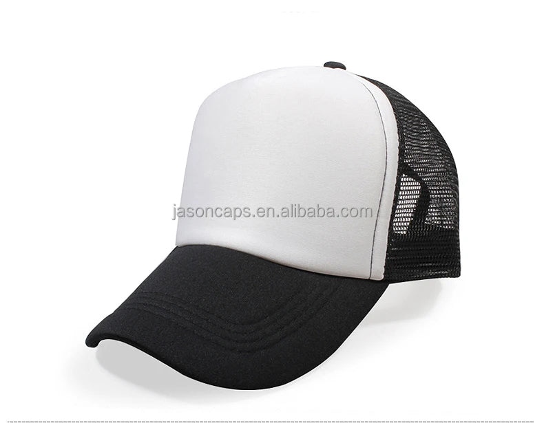 Polyester Mesh Trucker Dad Cap Hat Sporty 5-Panel Design Driver Hat