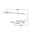 Beadsnice ID 25781 0.4mm rough silver 925 hook earrings with 1.5mm ball of jewelry accessories
