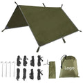 WOQI Premium Ultralight 10x10 Feet  Rain Fly Tarp Ripstop Nylon Polyester Waterproof Camping Tent Hammock Cover for Hiking Tarp