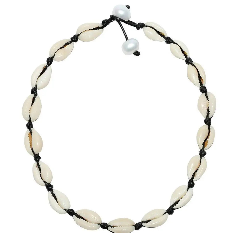Bohemian Cowrie Shell Choker Necklace Beaded Seashell Summer Beach Jewelry for Women for Party & Gift Occasions
