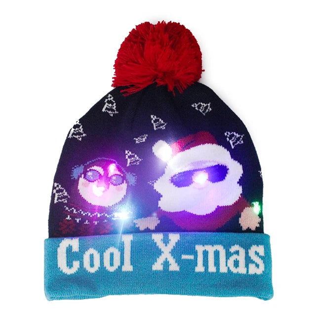 Wholesale Party Novelties LED Beanie Hat Light up Knitted Hats
