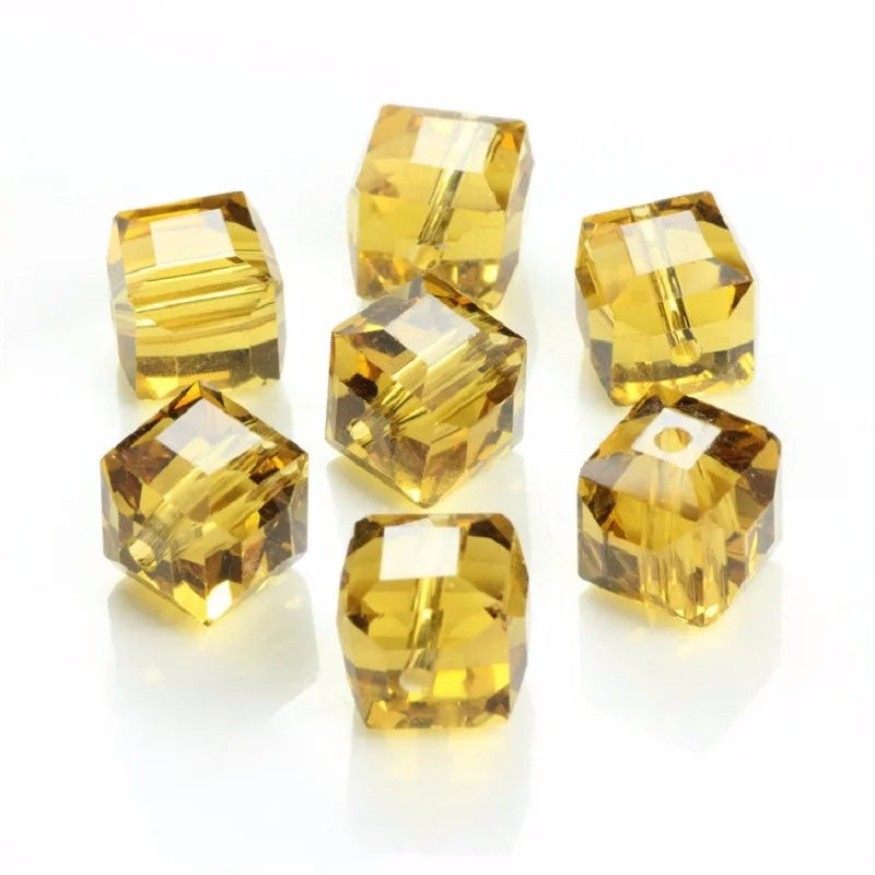8mm New Fashion Cheap Glass Square Cube Beads for Jewelry Making