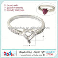 Beadsnice ID 27336 Sterling Silver Rings Setting Without Shape Gemstone Fit 5mm Heart Accessories