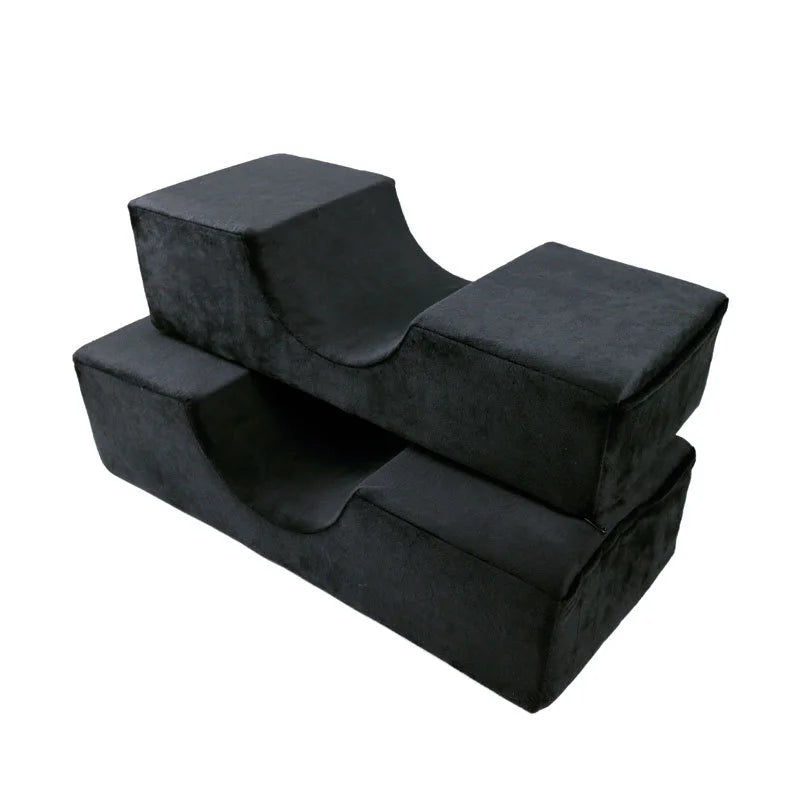 New Design Black Color Eyelash Extension Memory Foam Lash Pillow PU Leather Waterproof Eyelash Pillow Custom Private Bed Pillows