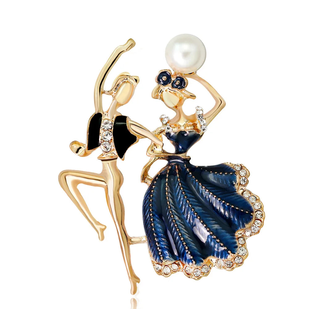 Princess Prince Dancing Brooch Pins Ballet Dancer Brooch