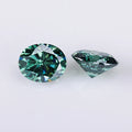 Certificated Green Color Moissanite Gem Stones Oval Cut Diamond Moissanites