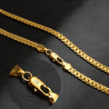 Hainon Wholesale Stainless Steel 18k Gold Necklace 4mm 5mm 6mm 7mm 8mm 24 Inch for Men Factory Oem Stamped Logo 18K Chain Stock