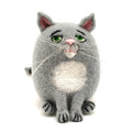 2026 Custom Novelty Gifts Pure Merino Wool Roving Felt Fat Cat Animal OEM Handcraft Making Supplies Set Felting Starter Kit