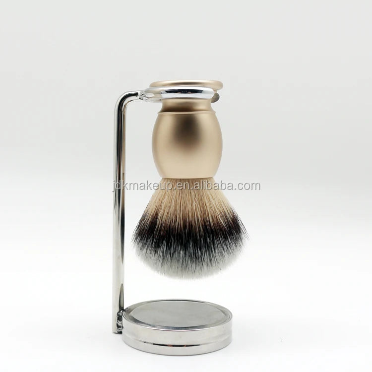JDK High End Shaving Brush Gold Metal Handle Foaming Brush Synthetic Hair Beard Shaver Brush