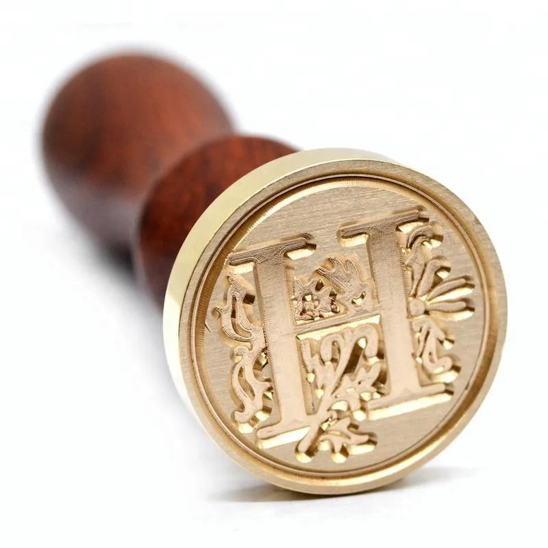 Custom Family Crest Initial Letter Wood Stamp Wax Seals Stamp