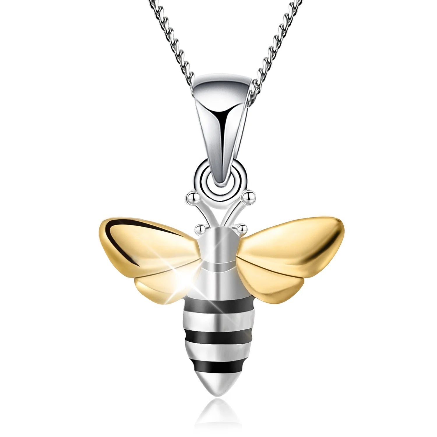 Lotus Fun Delicate Design Handmade Fine Silver Bee Pendant
