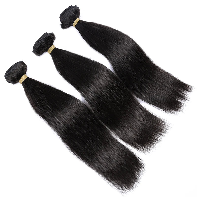 Beauty Girl Raw Virgin Cuticle Aligned Weaves Bundles Peruvian and Brazilian Straight Long Black Human Hair Weave Hairstyles