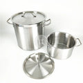 Large Hotel Restaurant Cookware 30 Liter 3 Layers Composite Bottom Stainless Steel Heavy Duty Soup Bucket Stock Pot