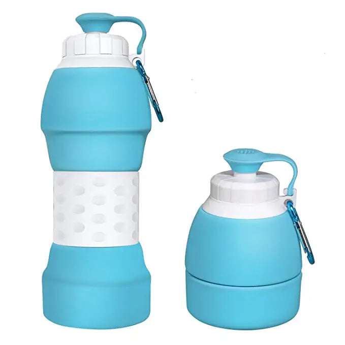 Factory Supply Customs Logo BPA Free Eco-Friendly Silicone Material Portable Collapsible Foldable Camping Travel Sports Outdoor