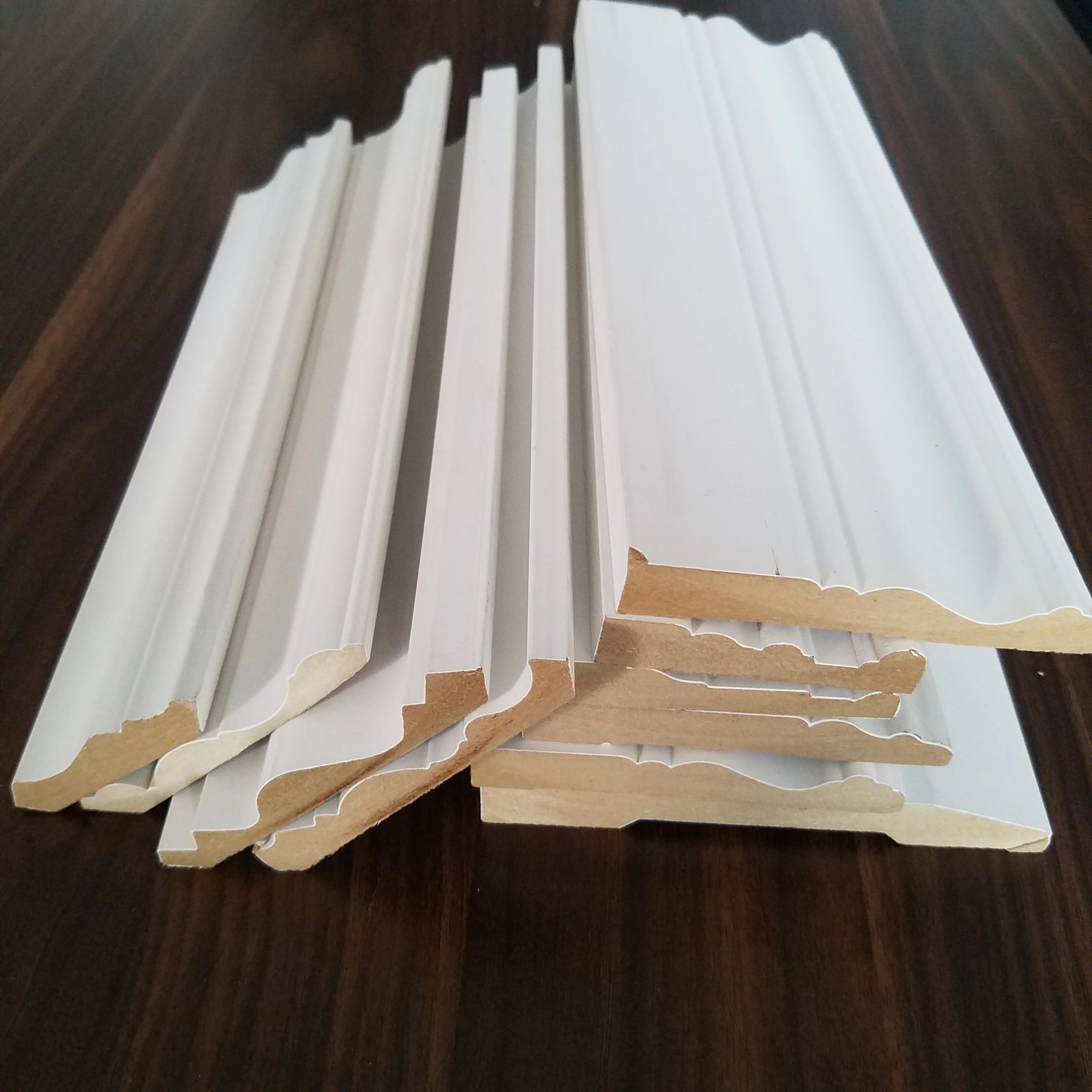 Decorative Furniture Moulding/wood Moulding/ Architraves 18mm Mdf Baseboard MDF PS Moulding