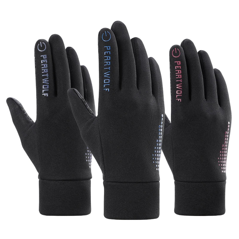 Custom Touch Screen Man Hand Warm Sport Bike Cycling Winter Gloves for Man