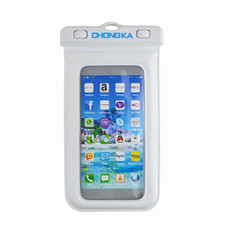 Wholesale Waterproof Phone Pouch PVC Waterproof Cell Phone case Dry Bag for Mobile with Lanyard