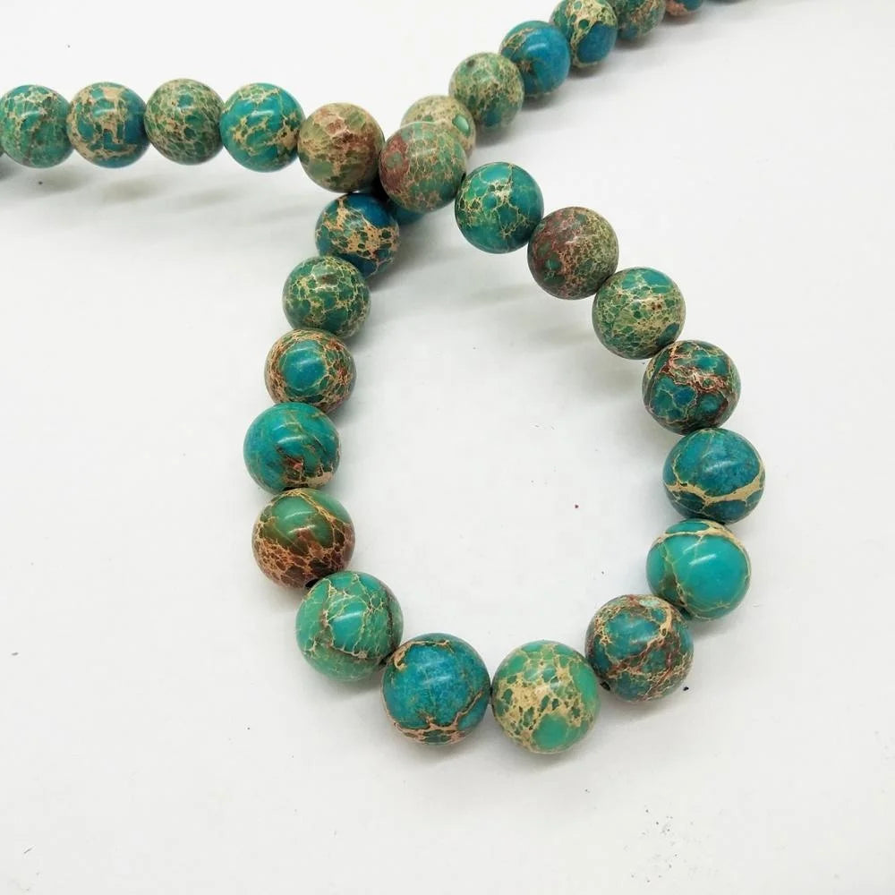 Wholesale Fashion Jewelry Making Blue Imperial Jasper Beads Synthetic Loose Gemstone Stone Beads