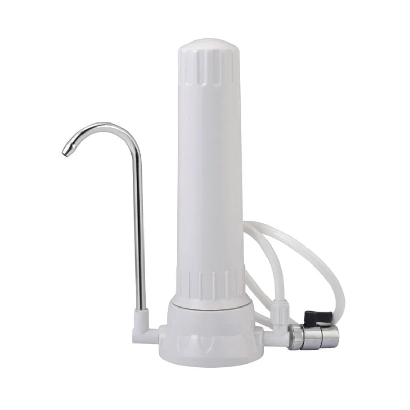 Manual Kitchen Table Single Countertop Water Filter Household Desktop Water Purifier Ceramic Filter Cartridge 150 GPD Flow Rate