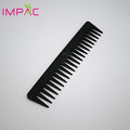 Hairdressing Customizable Plastic Wide Tooth Comb Black Colour