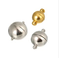 Metal Brass Decorative Jewelry Car Perfume Clip Magnetic Clasp 8mm 10mm 18k Gold Safety Pearl Ball Bead Magnetic Clasp