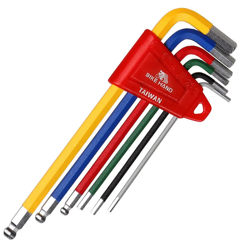 Bike Hand Tools Multi-function Bicycle Repair Tools 6 PCS/Set Hex Key Colorful Allen Wrench Chrome Vanadium Steel Alloy