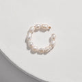 925 Sterling Silver Natural Freshwater Pearl Earring Cuff Baroque Pearl Wire Ear Rings Beads Earring Clip