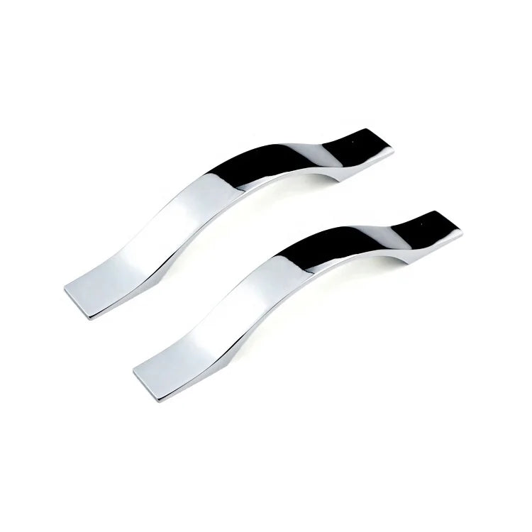 Aluminum Die Casting Cabinet Handle Chrome Finish Metal Pull Clear Kitchen Drawer Knob Furniture Hardware