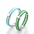 Wholesale World Football Fans National Flag Pu Metal Jewelry Bracelet