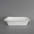 Eco-Friendly Disposable Sugarcane Bagasse Paper Pulp Fruit Tray Compstable Plate Dish Celadon Technique White Square Classic