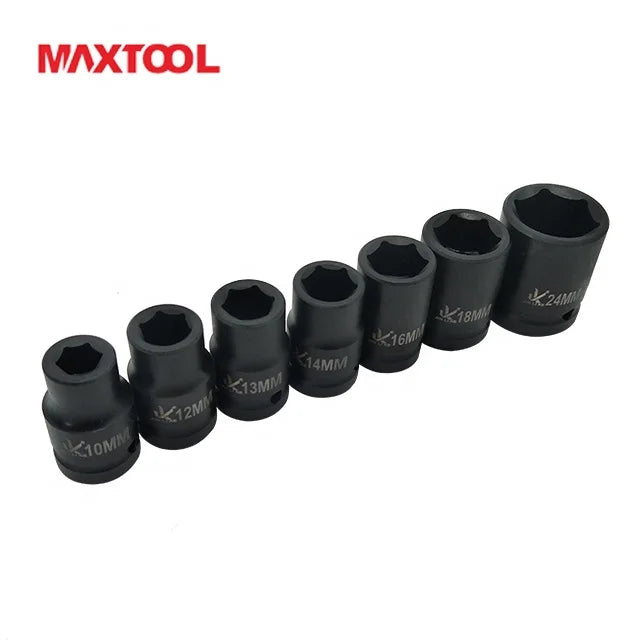 1/2 Inch 6/12PT Chrome Vanadium Steel Dr. Air Impact Socket Wrench Hand-Powered Auto Repair Tool for Industrial Use OEM